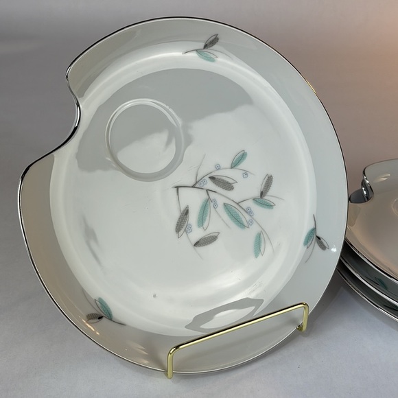 Vintage MCM China Appetizer Plate Set - Picture 7 of 13